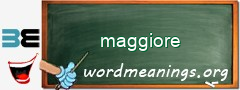 WordMeaning blackboard for maggiore